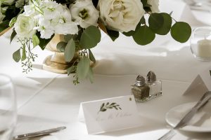 Wedding table with name card